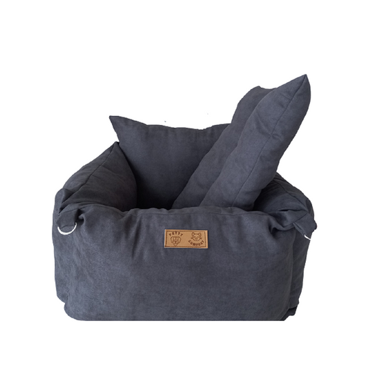 Luxury Dog Pet Seat Anthracite | Orthopaedic | Anti-Allergen | Machine Washable