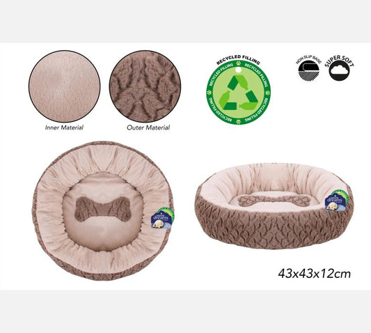 Sweet Dreams Fleece Donut Pet Bed | Orthopaedic | Anti-Allergen | Machine Washable