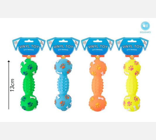 World of pets Squeaky Vinyl Dumbell Dog Toy