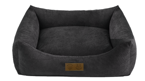 Luxury Square Calming Zipper Dog Bed Anthracite | Anti Slip | Anti Allergy | Orthopedic | Vet Approved