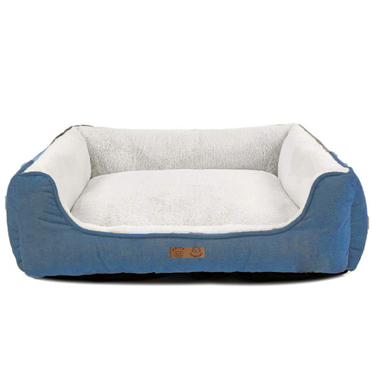 Luxury Plush Dog Jumbo Bed Blue