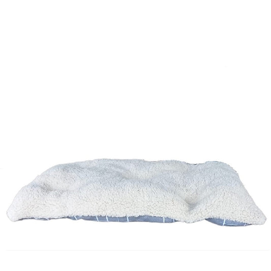 Luxury Dog Plush Cushion Mat Double Sided Grey Patterened
