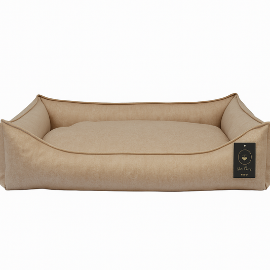 Luxury Calming Zipper Dog Bed Brown | Anti Slip | Anti Allergy | Orthopedic | Vet Approved