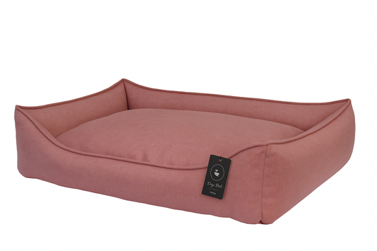 Luxury Calming Zipper Dog Bed Pink | Anti Slip | Anti Allergy | Orthopedic | Vet Approved