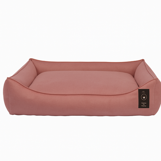 Luxury Calming Zipper Dog Bed Pink | Anti Slip | Anti Allergy | Orthopedic | Vet Approved