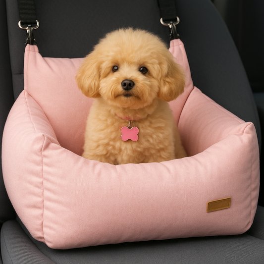 Luxury Dog Pet Seat Pink | Orthopaedic | Anti-Allergen | Machine Washable