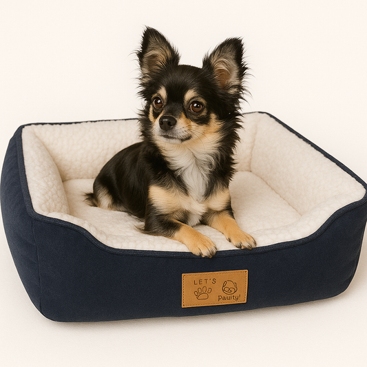 Luxury Plush Calming Zipper Dog Bed Black | Anti Slip | Anti Allergy | Orthopedic | Vet Approved