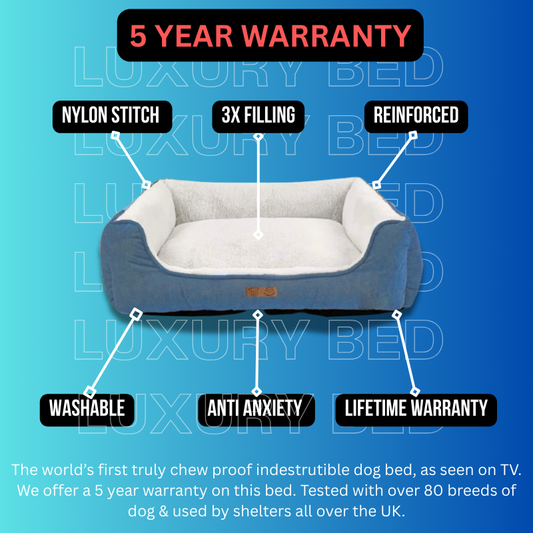 Indestructible Luxury Jumbo Dog Bed | Chew Proof | Anti Allergen | Orthopedic | Washable